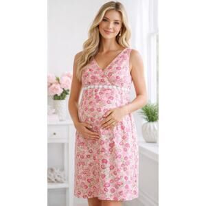 Vintage Lilly Pulitzer Dress Pink Snail Print, Maternity Small|Color: Green/Pink